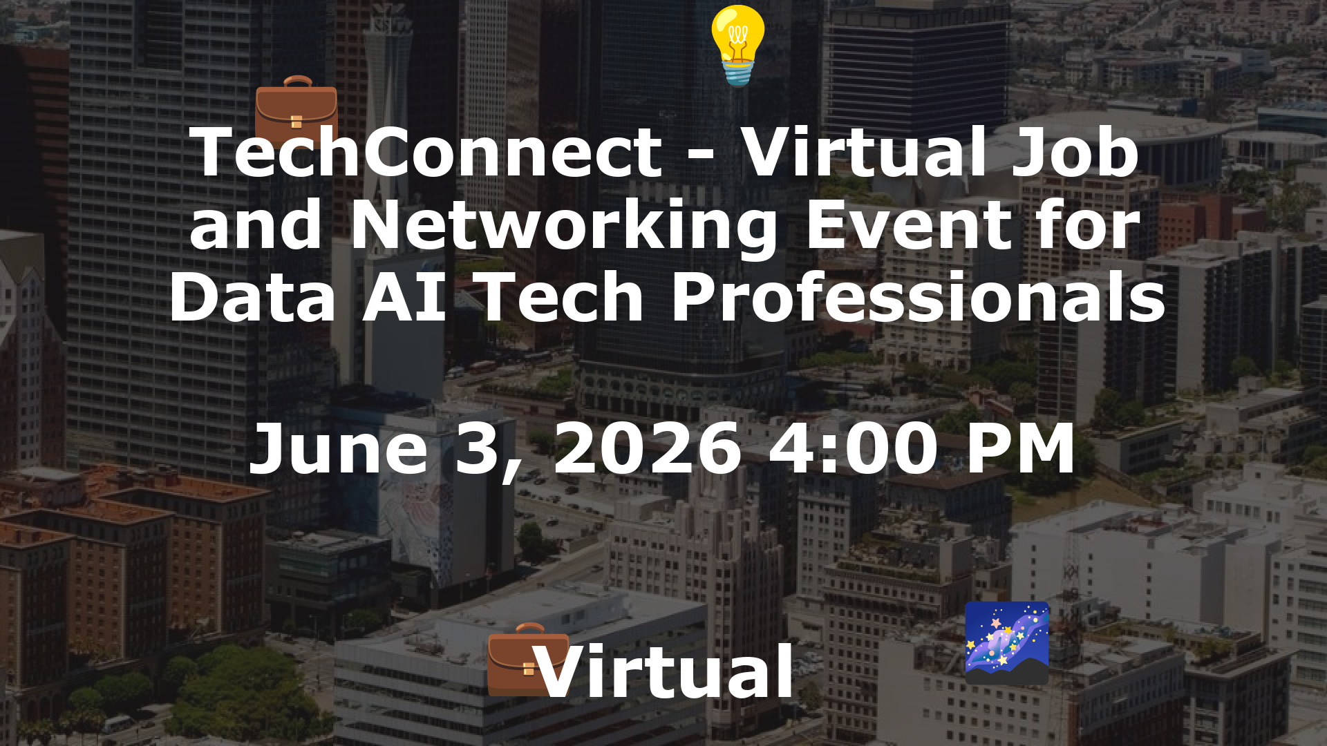 TechConnect - Virtual Job and Networking Event for Data AI Tech Professionals event image